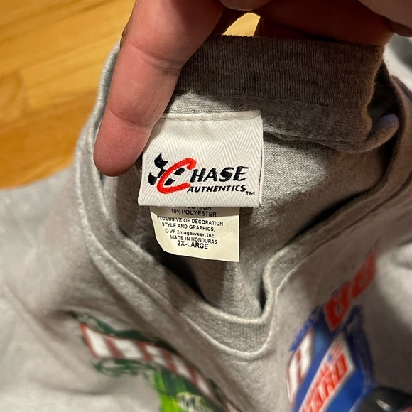 Nascar Dale Earnhardt Jr. Chase Authentics Gray T Shirt Sz 2XL 2007 Long Sleeve - Picture 6 of 7